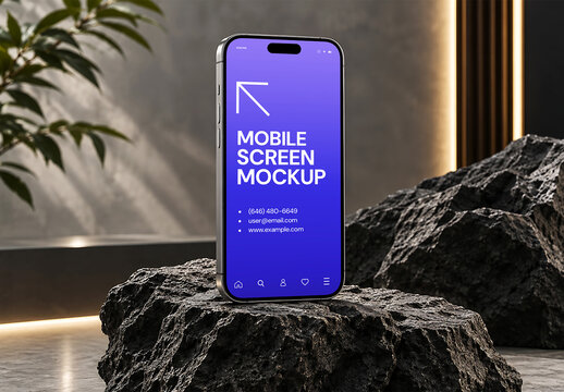 Mobile Phone Screen Mockup