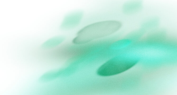 Light Leak Overlay Effect with Green Cyan Glow, Retro Film Grain, Blurred Light Flare, Noisy Vintage Texture and Abstract Film Transparent Png Background