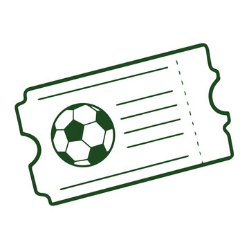 Soccer Football Tournament Ticket Icon for World Cup Championship