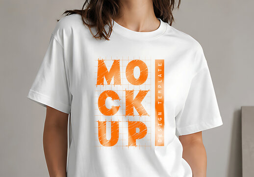 Woman Tshirt Mockup