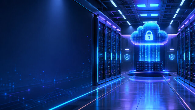 Cloud Security Data Center with Secure Server Infrastructure and Copy Space