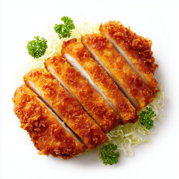 Crispy Tonkatsu Chicken Schnitzel Sliced