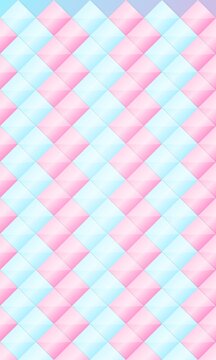 Pink and Blue Geometric Diamond Pattern Glossy Abstract Background