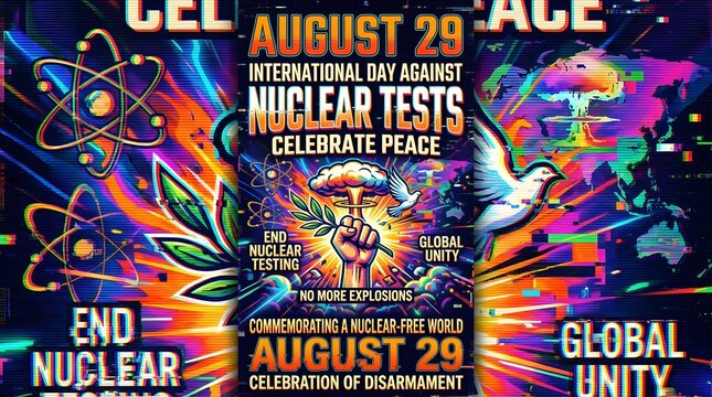 Celebrate peace nuclear disarmament poster