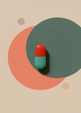 Abstract graphic design with a combination of two colors. the background is a light beige color with a subtle texture.