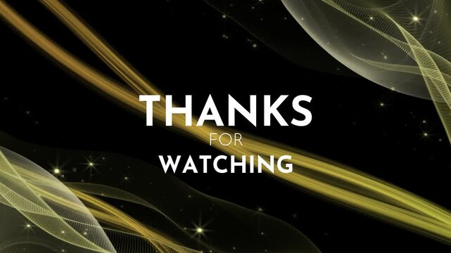 Elegant digital background with glowing golden lines and space theme