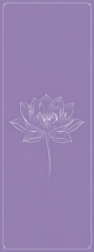 Seamless Single Lotus Flower Pattern in Zen Minimalist Style