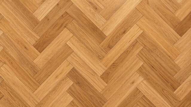 Oak parquet flooring laid in a herringbone pattern with natural warm lighting for interior design projects