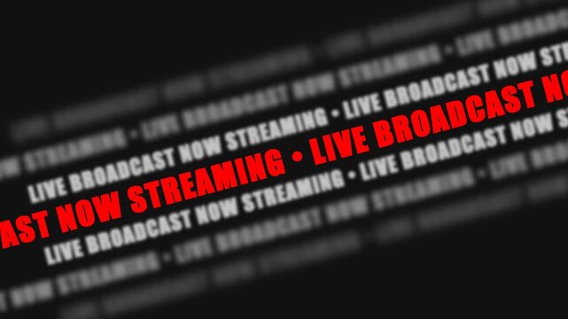 Dynamic Live Broadcast Now Streaming Motion Graphics Background.