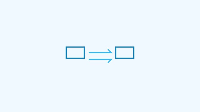 Minimalist Two Way Arrow Icon Animation for User Interface Design.