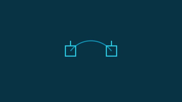Minimalist Abstract Geometric Motion Graphics Featuring Pulsing Circles and Connecting Nodes.