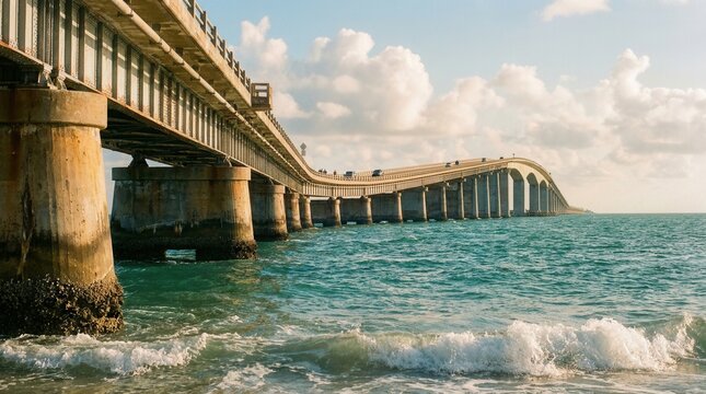 Pamban Bridge A Majestic Engineering Marvel Spanning the Indian Ocean.