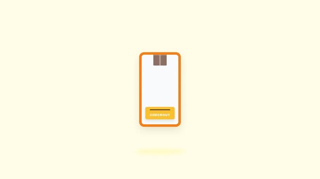 Minimalist 2D Animation of a Smartphone Loading Screen with Progress Bar.