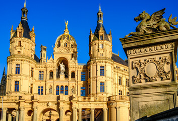 Obraz premium historic buildings at the old town of Schwerin - Germany