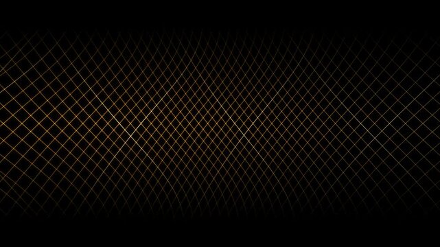 10 Seconds Looping 4K Luxury Gold Grid Pattern on Clean Black Background for UIX