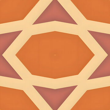 Warm Colors and Symmetrical Shapes on a Soft Background