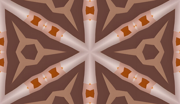 Symmetrical arrangement with earthy tones and shapes