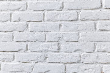Fototapeta premium The White Brick Wall as a Clean Textured Background for Modern Design