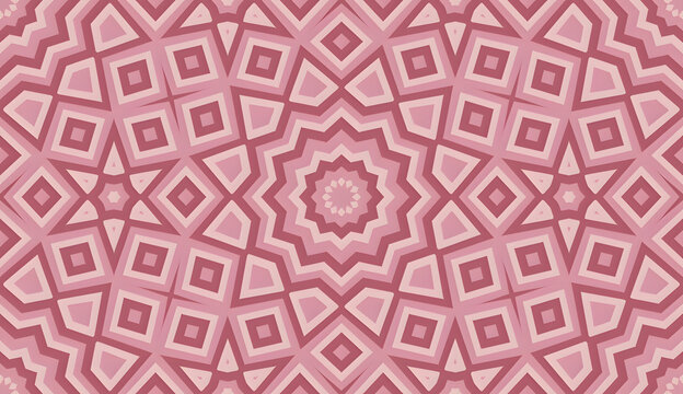 Intricate Pink Geometric Patterns and Shapes