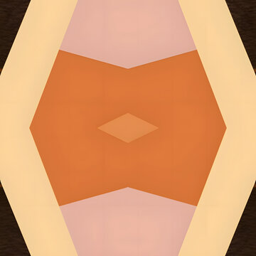 Geometric Pattern in Warm Tones and Shapes
