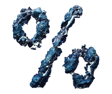 Blue stone at sign isolated on transparent background