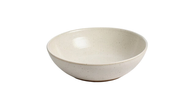 Empty white ceramic soup bowl isolated on transparent background for restaurant kitchen