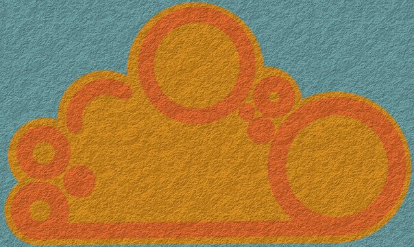 Illustration of abstract cloud geometric elements