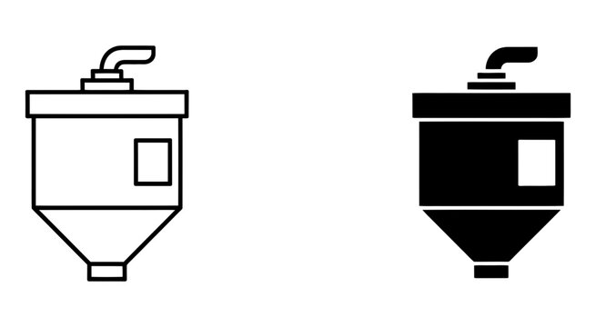 Industrial processing storage hopper vector illustration