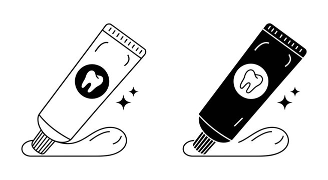 Toothpaste tube dental care vector illustration
