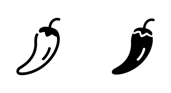 Spicy chili pepper food icon vector illustration