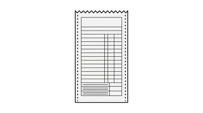 Continuous Feed Dot Matrix Printer Paper Sheet
