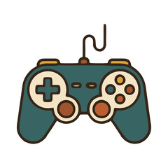 Retro Gaming Controller Vector Illustration Isolated on White © DumbCasso