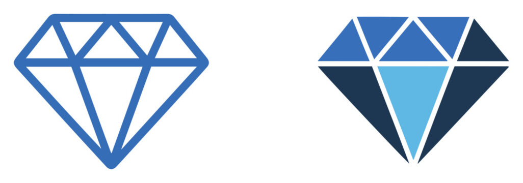diamond gem icon set for luxury design