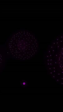 Animation of shapes on black backrgound