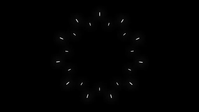Exploding fireworks burst sparkle glowing ray firecracker star spark magic galaxy pop boom effect cartoon line art animation loop three dimensional, circle stroke visual feedback. black screen 4k