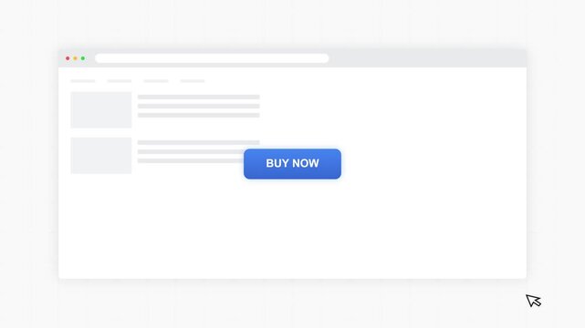 Modern web browser interface featuring a prominent 'BUY NOW' button, symbolizing online purchasing, user interaction, and e-commerce transactions