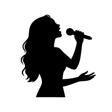 girl sing a song icon