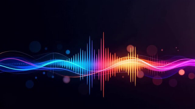 Colorful sound wave animation