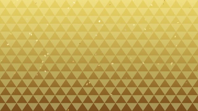 Falling Gold Confetti over a Scrolling Japanese Uroko Pattern, Seamless Loop