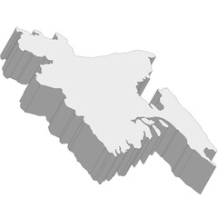 3D map dimension - continent Asia country Bangladesh © badrpost