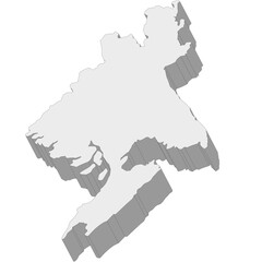 3D map dimension - continent Asia country Bangladesh © badrpost