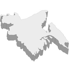 3D map dimension - continent Asia country Bangladesh © badrpost