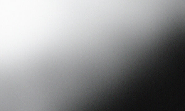 Black and Gray Abstract Gradient Background with Fine Grain Noise, Soft Spotlight Vignette and Distressed Texture for Wallpaper, Poster, Web Banner and Graphic Design