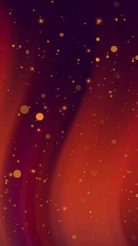 Animation of yellow light spots over red shapes on black background