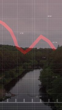 This is a 4k video of a river with green bush