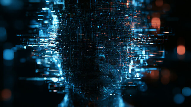 Futuristic AI Hallucination Concept Showing Processing Errors and Misinformation Risks