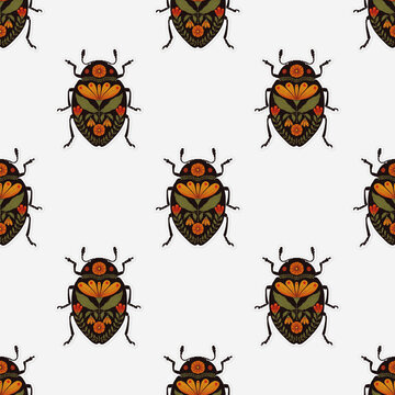 BUG PRINT PATTERN FOR DRESS MATERIAL.