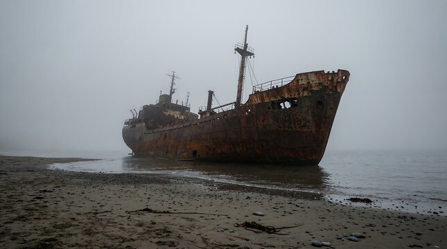 shipwreck on the beach