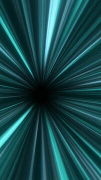 Abstract Teal Blue Hyperspeed Tunnel Motion Background Generative AI