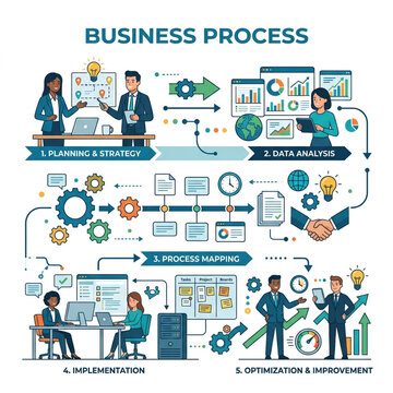 Business Process Management and Optimization Infographic